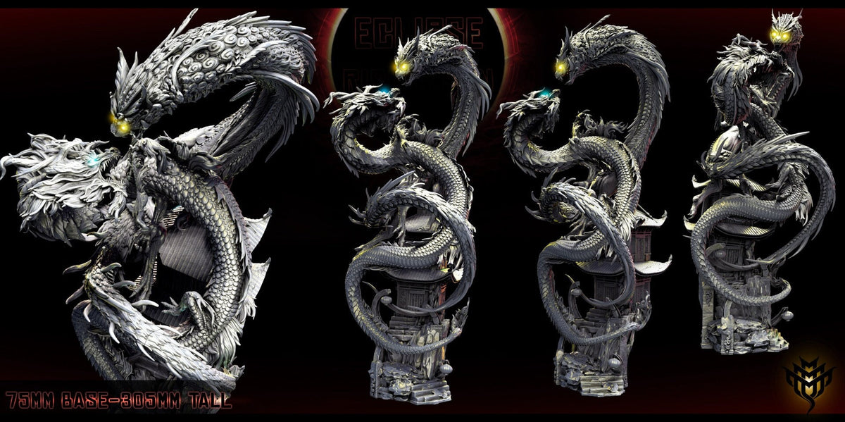 Dragon Battle | Mini Monster Mayhem | Eclipse of the Rising Sun | Fantasy | DnD | RPG | Tabletop | Gaming | Diorama
