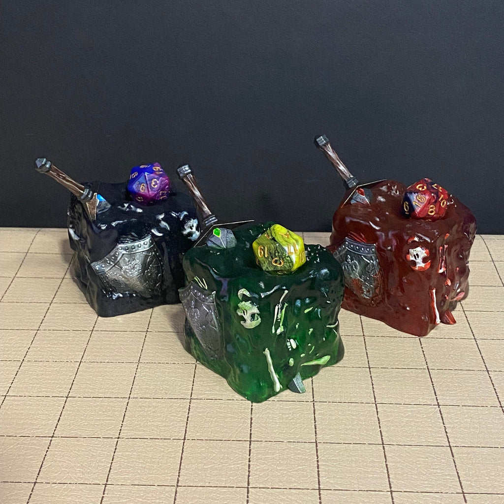 Painted Gelatinous Cube Dice Jail | Fates End | RESIN | Fantasy | DnD | RPG | Tabletop | Gaming | Dice Jail