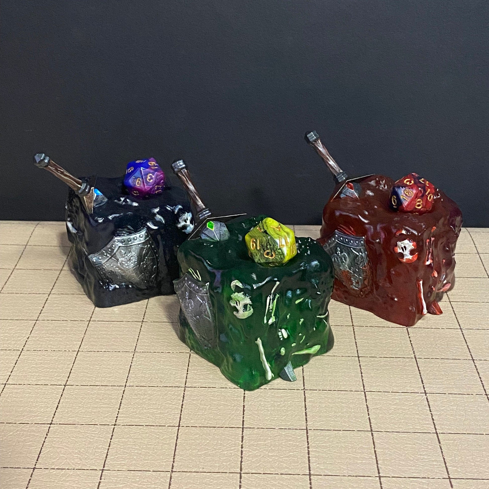 Painted Gelatinous Cube Dice Jail | Fates End | RESIN | Fantasy | DnD | RPG | Tabletop | Gaming | Dice Jail