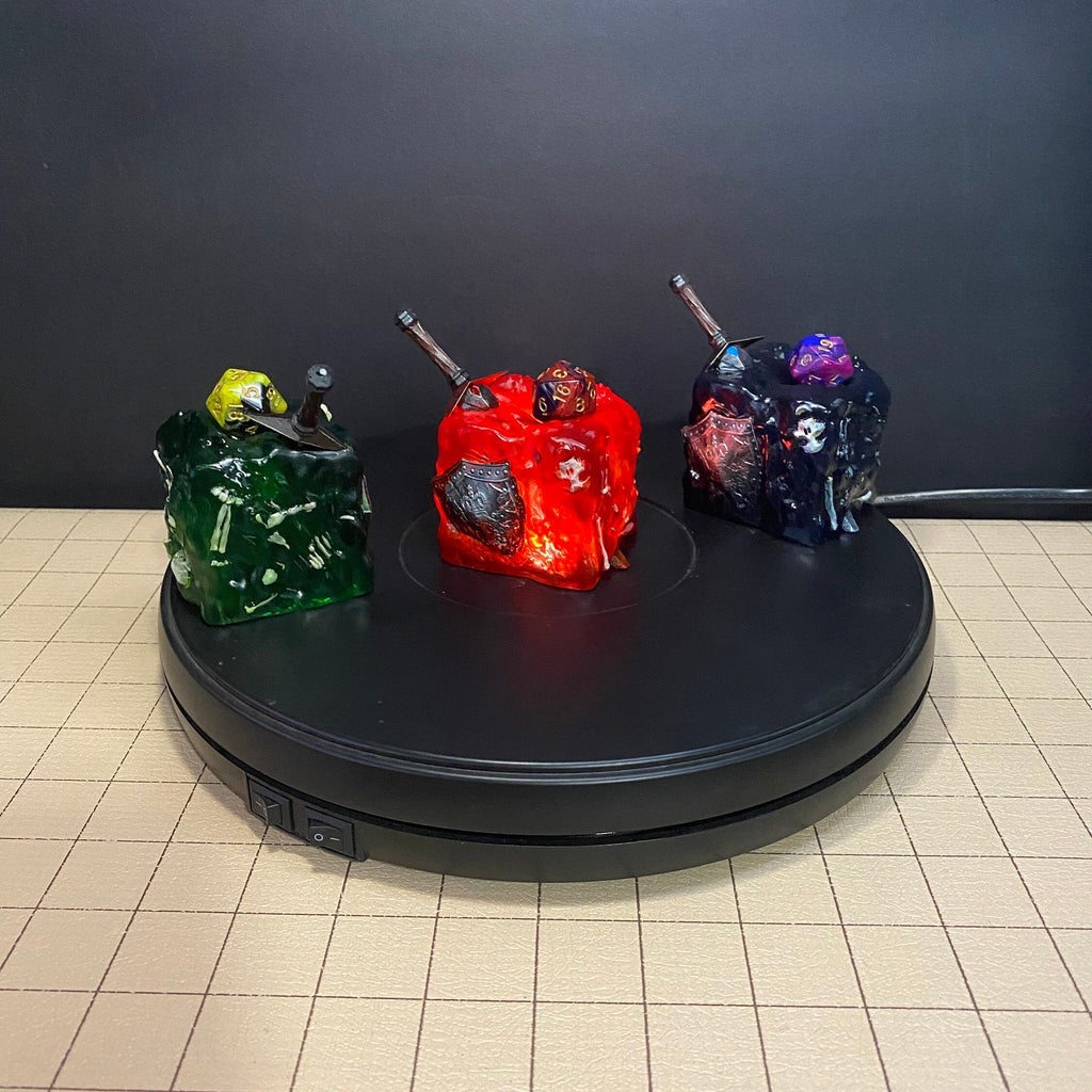 Painted Gelatinous Cube Dice Jail | Fates End | RESIN | Fantasy | DnD | RPG | Tabletop | Gaming | Dice Jail