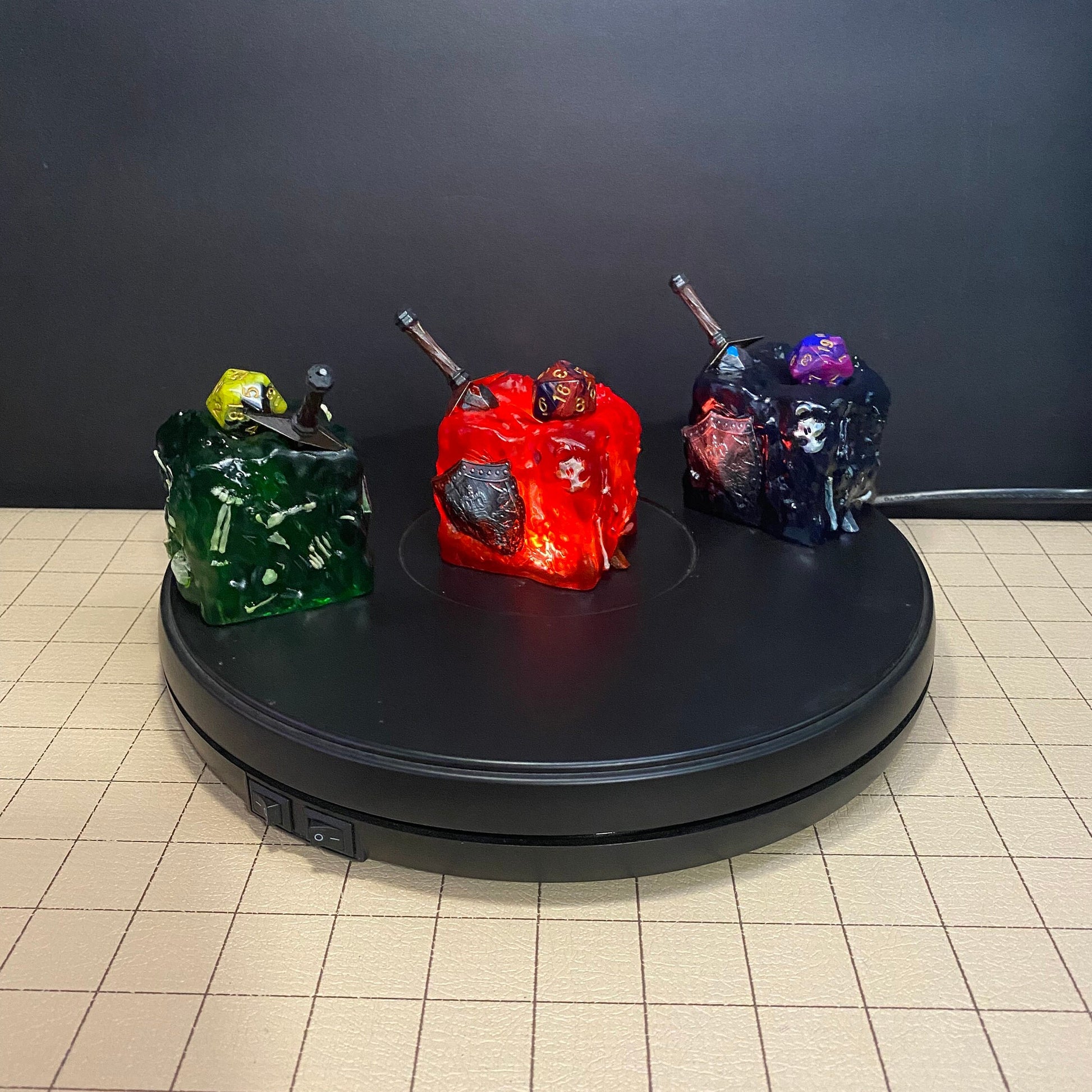 Painted Gelatinous Cube Dice Jail | Fates End | RESIN | Fantasy | DnD | RPG | Tabletop | Gaming | Dice Jail