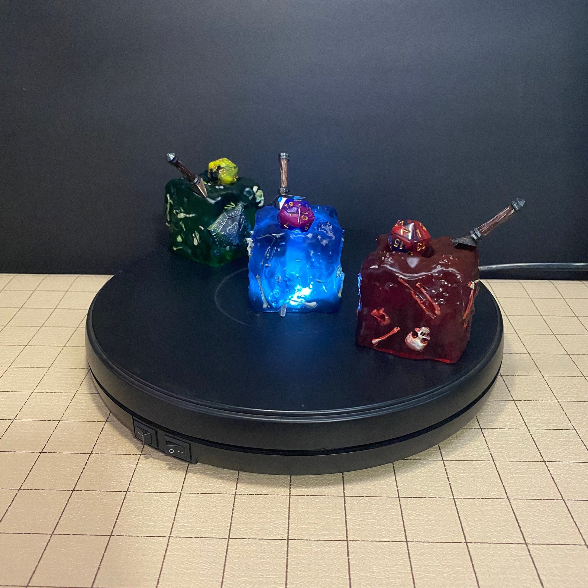 Painted Gelatinous Cube Dice Jail | Fates End | RESIN | Fantasy | DnD | RPG | Tabletop | Gaming | Dice Jail