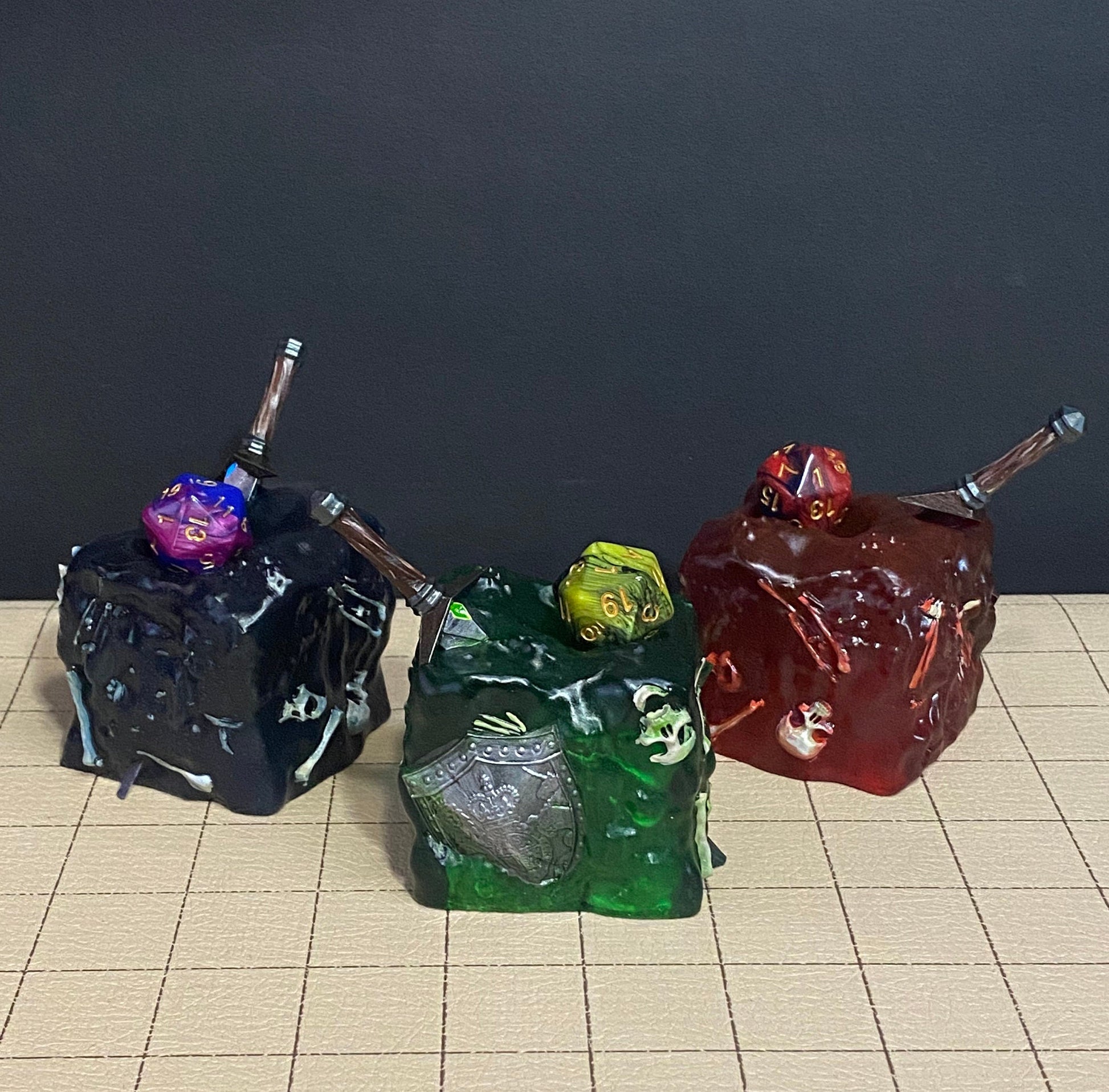 Painted Gelatinous Cube Dice Jail | Fates End | RESIN | Fantasy | DnD | RPG | Tabletop | Gaming | Dice Jail