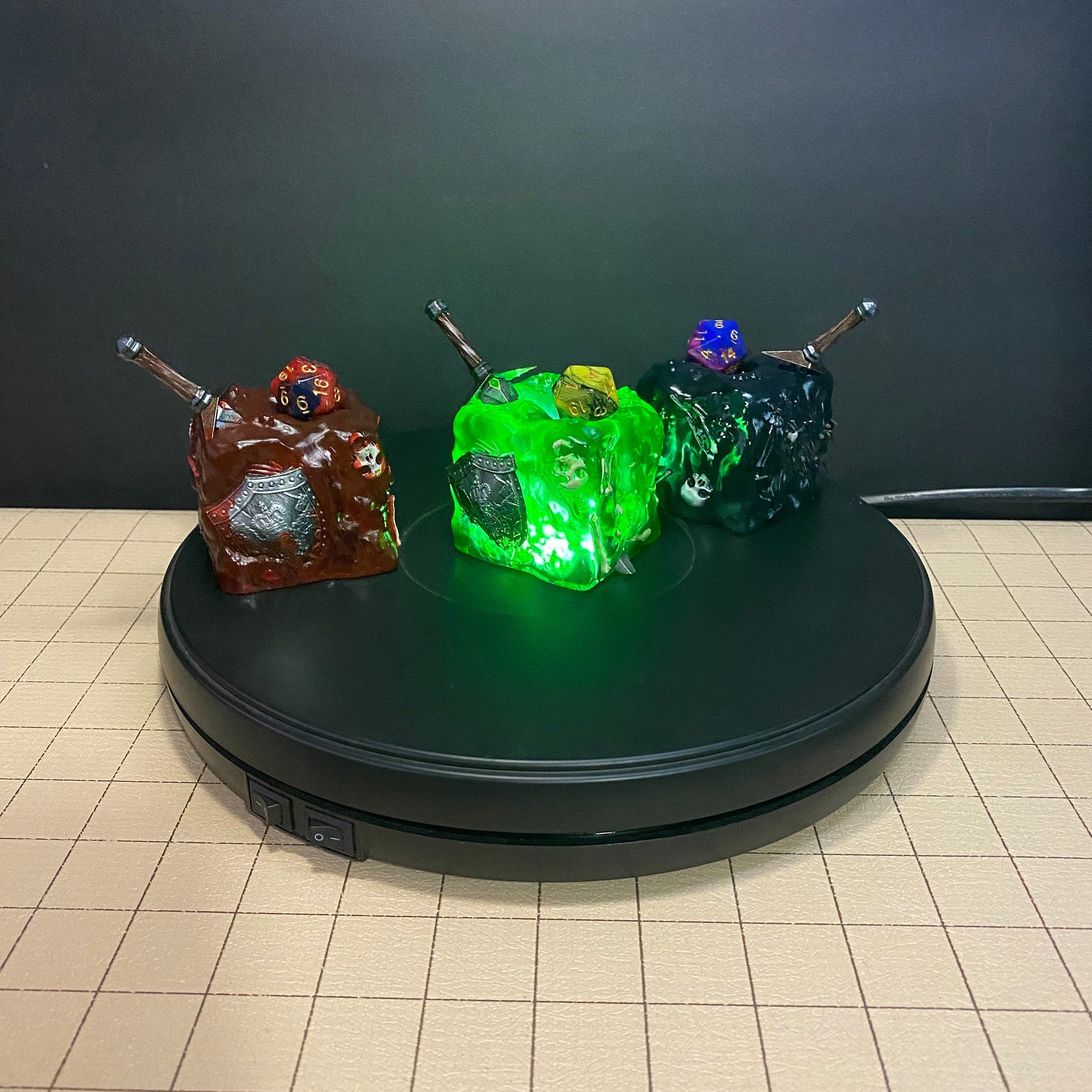 Painted Gelatinous Cube Dice Jail | Fates End | RESIN | Fantasy | DnD | RPG | Tabletop | Gaming | Dice Jail