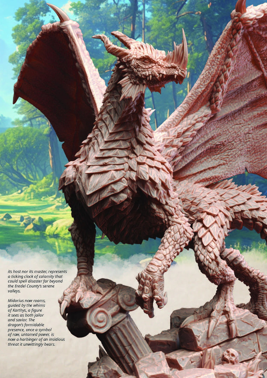 Midorius the Broken - Juvenile Green Dragon | DM Stash | Ill Omens | RESIN | Fantasy | DnD | RPG | Tabletop | Gaming | Miniature | Dragon