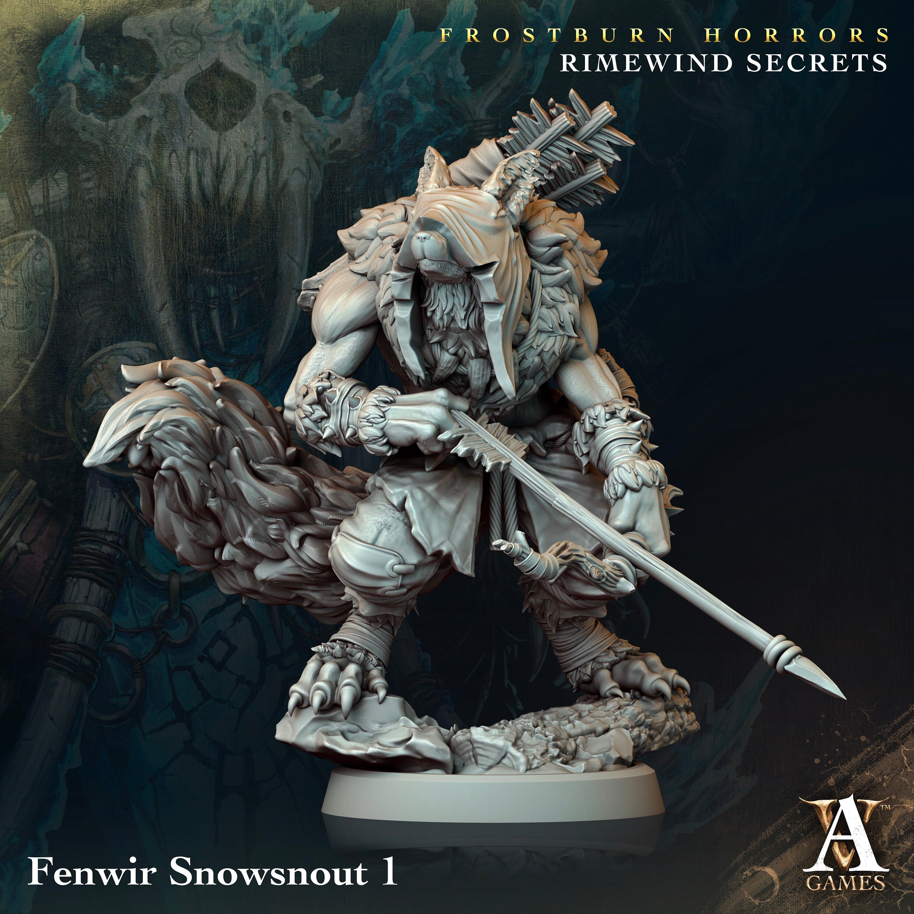 Fenwir Snowsnout | Archvillain Games | Frostburn Horrors - Rimewind Secrets | Fantasy | DnD | RPG | Tabletop | Gaming | Miniatures | Beast