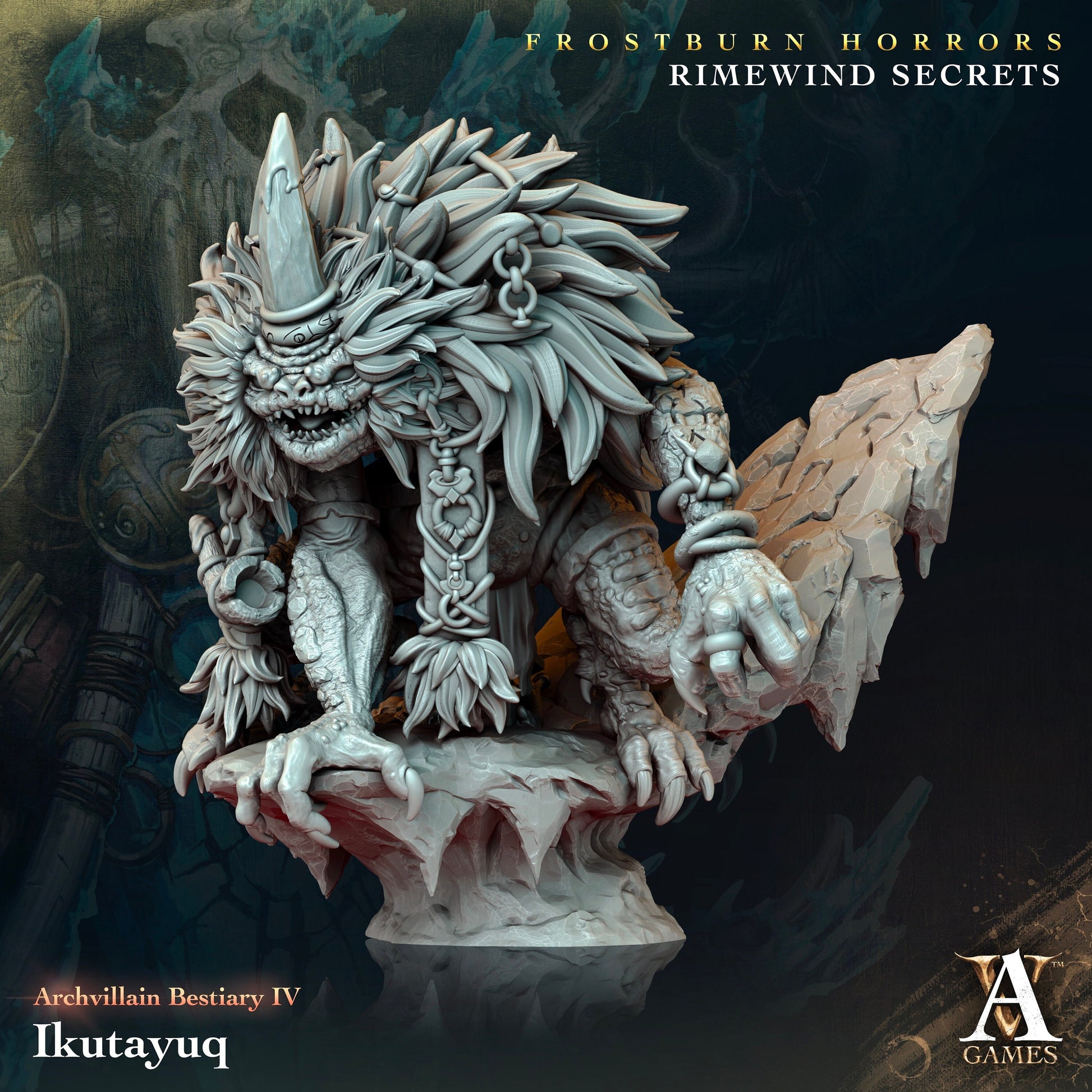 Ikutayuq | Archvillain Games | Frostburn Horrors - Rimewind Secrets | Fantasy | DnD | RPG | Tabletop | Gaming | Miniatures | Beast | Shaman