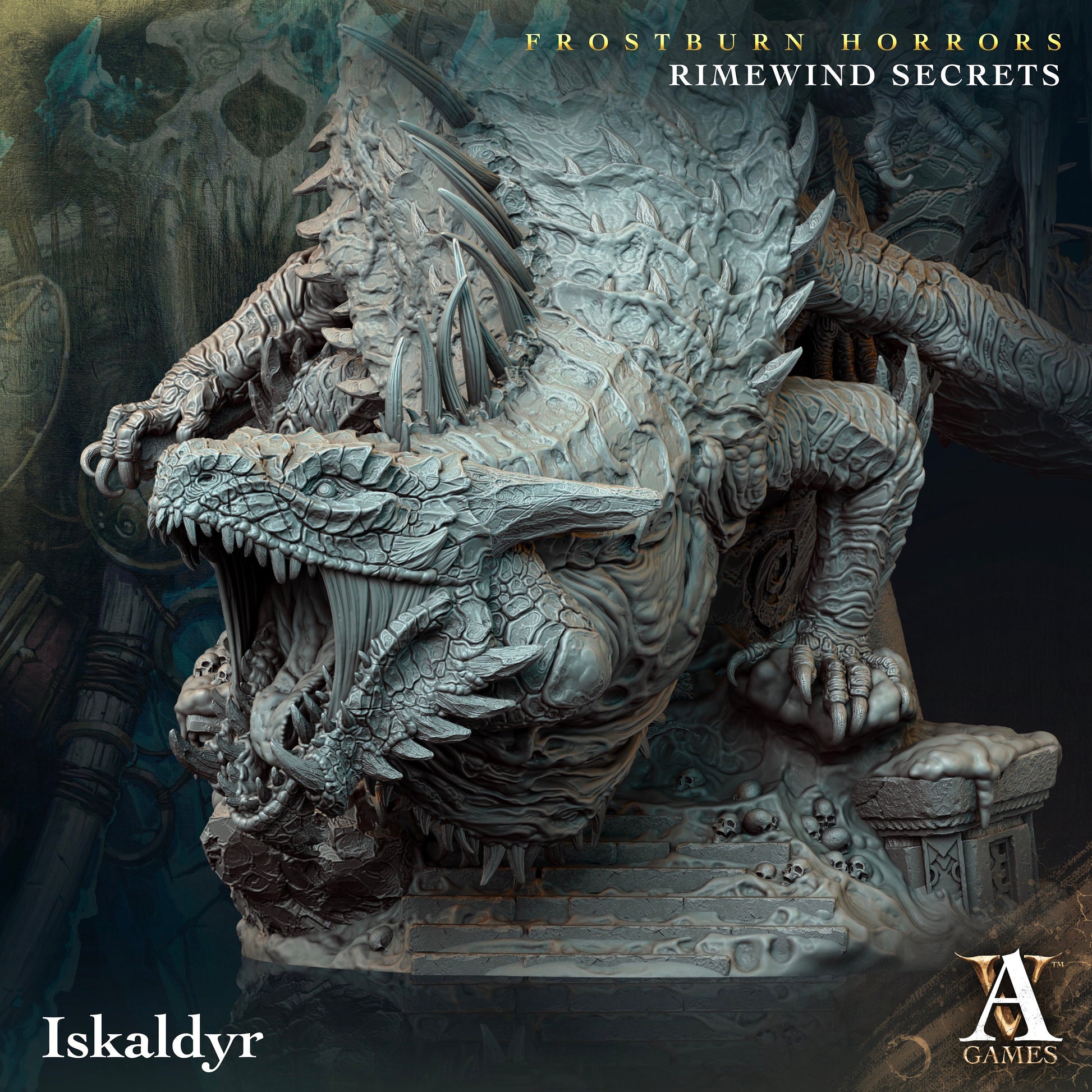 Iskaldyr | Archvillain Games | Frostburn Horrors - Rimewind Secrets | Fantasy | DnD | RPG | Tabletop | Gaming | Miniatures | BBEG | Dragon