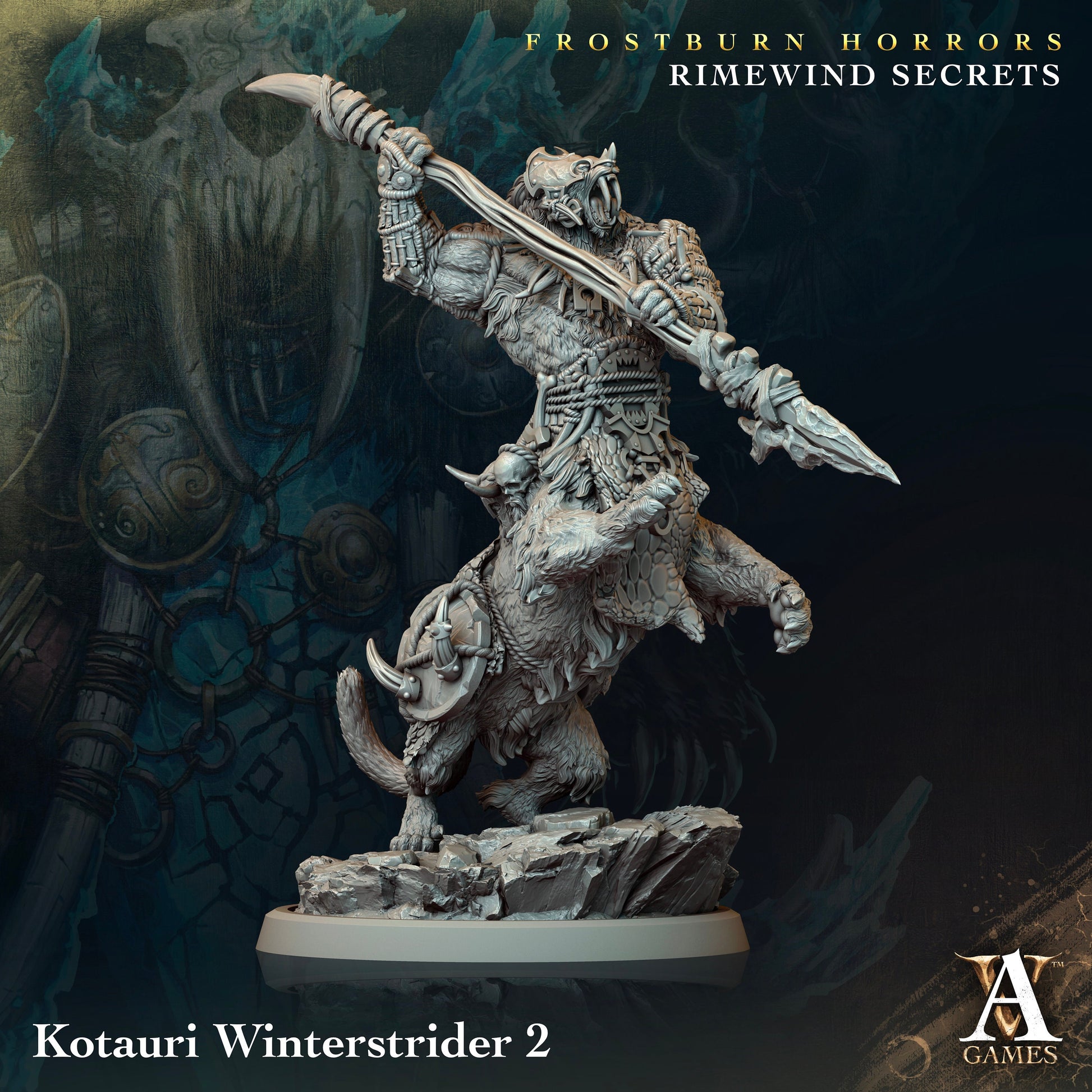 Kotauri Winterstrider | Archvillain Games | Frostburn Horrors - Rimewind Secrets | Fantasy | DnD | RPG | Tabletop | Gaming Miniature | Beast