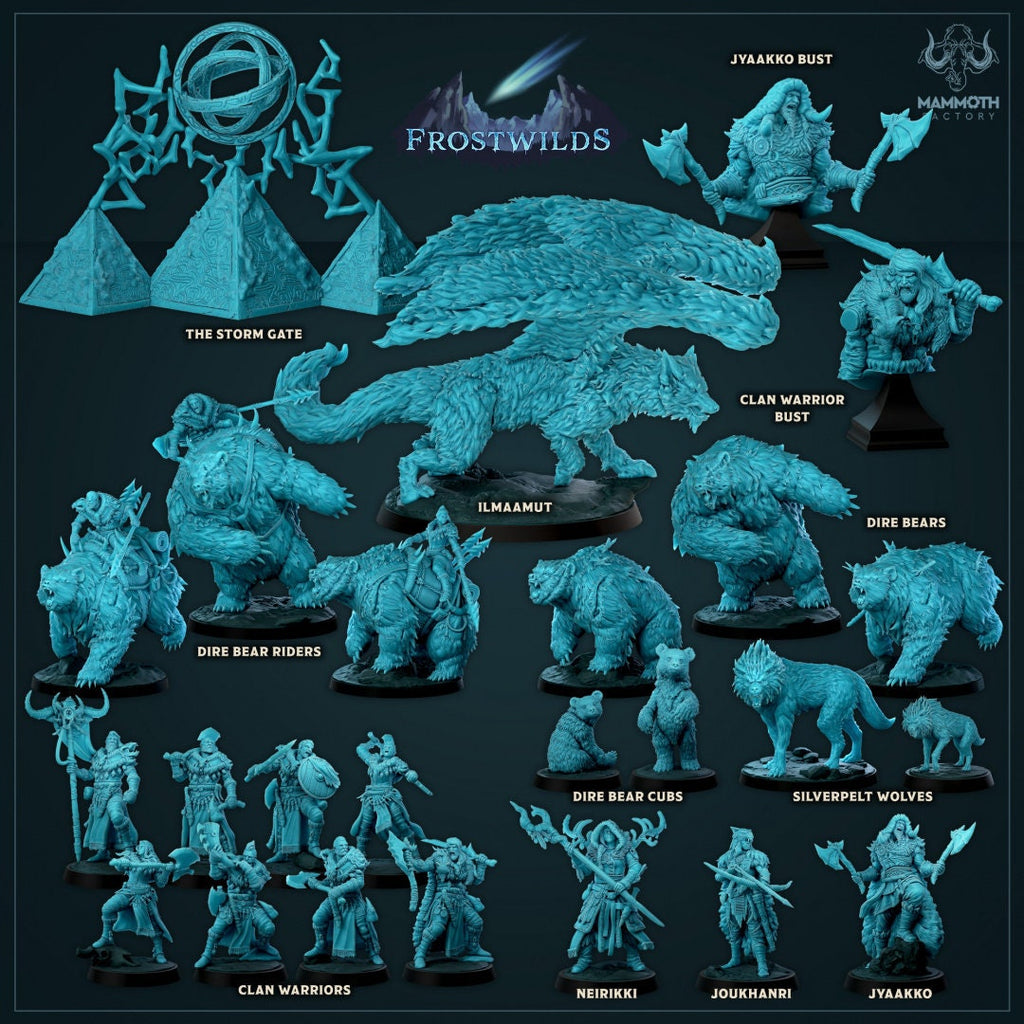 Jyakko Clan Johtaa | Mammoth Factory | Frostwilds Pt 1 | RESIN | Fantasy | DnD | RPG | Tabletop | Gaming Miniatures | Character Model