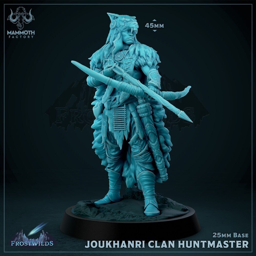 Joukhanri Clan Huntmaster | Mammoth Factory | Frostwilds Pt 1 | RESIN | Fantasy | DnD | RPG | Tabletop | Gaming Miniatures | Character Model