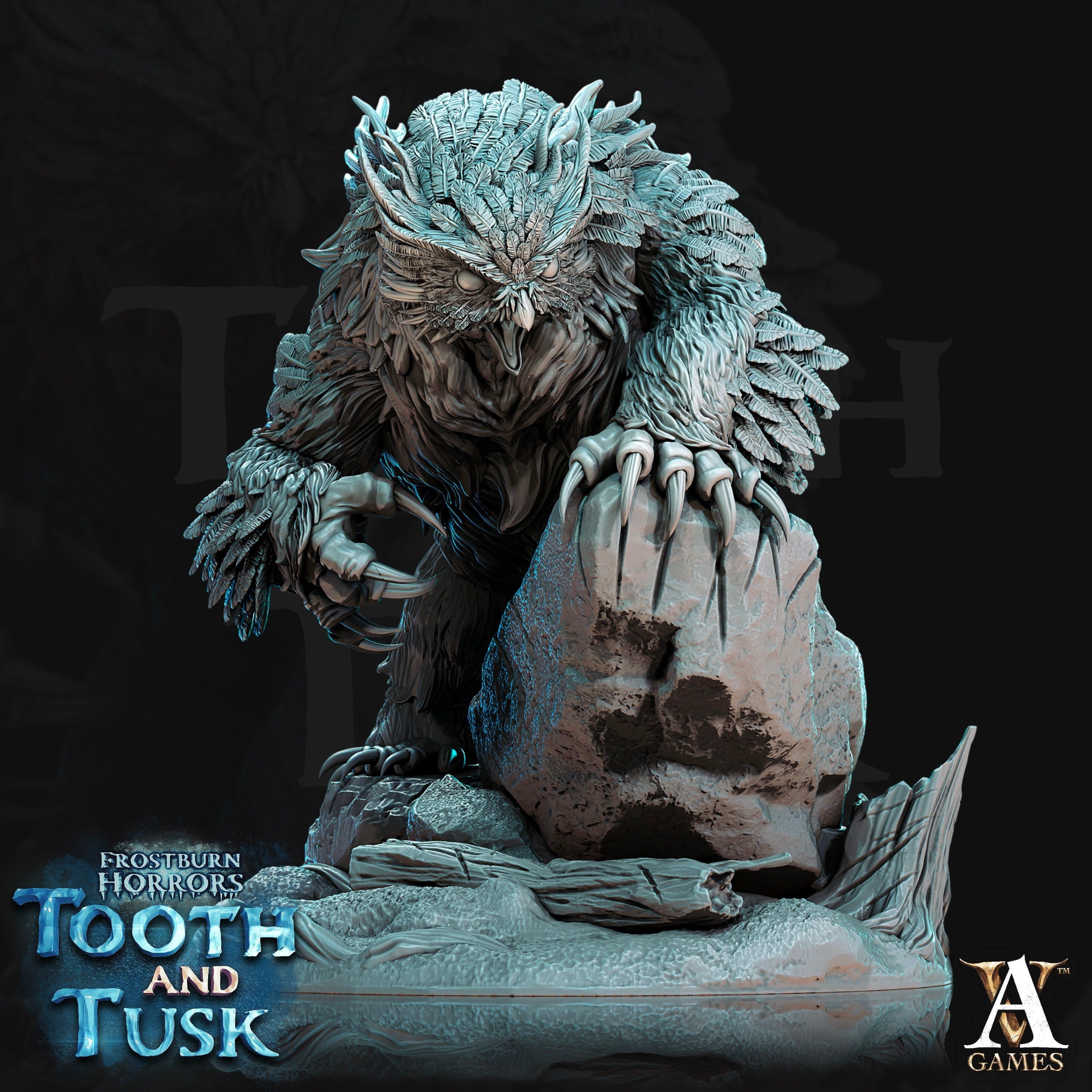 Owlbears | Archvillain Games | Frostburn Horrors Tooth and Tusk | Fantasy | DnD | RPG | Tabletop | Gaming | Miniatures | Frozen Monster