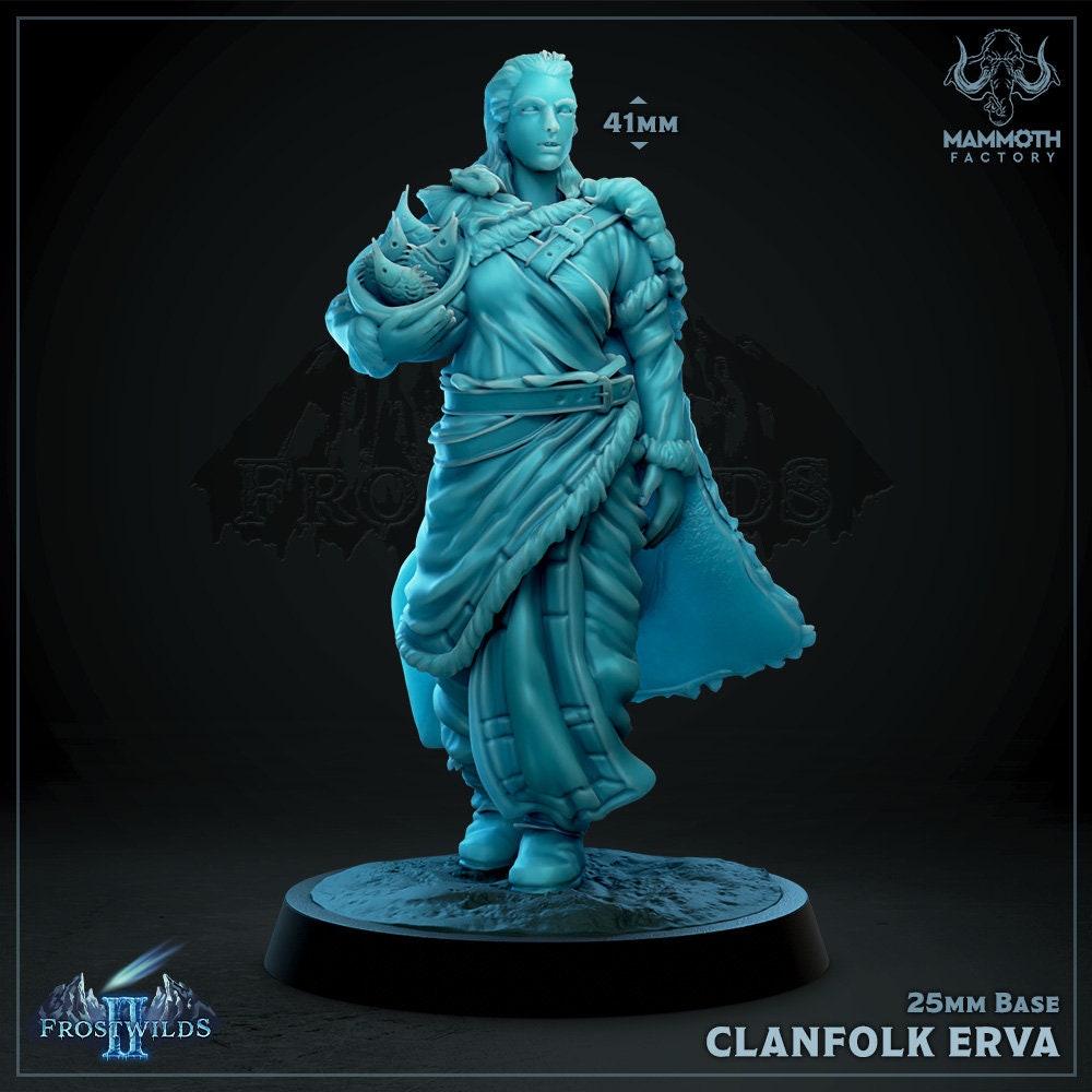 Clanfolk | Mammoth Factory | Frostwilds Pt 2 | Fantasy | DnD | RPG | Tabletop | Gaming | Miniatures | Character Model