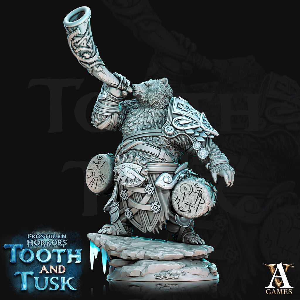 Arcturi | Archvillain Games | Frostburn Horrors Tooth and Tusk | Fantasy | DnD | RPG | Tabletop | Gaming | Miniature | Frozen Monster | Bear
