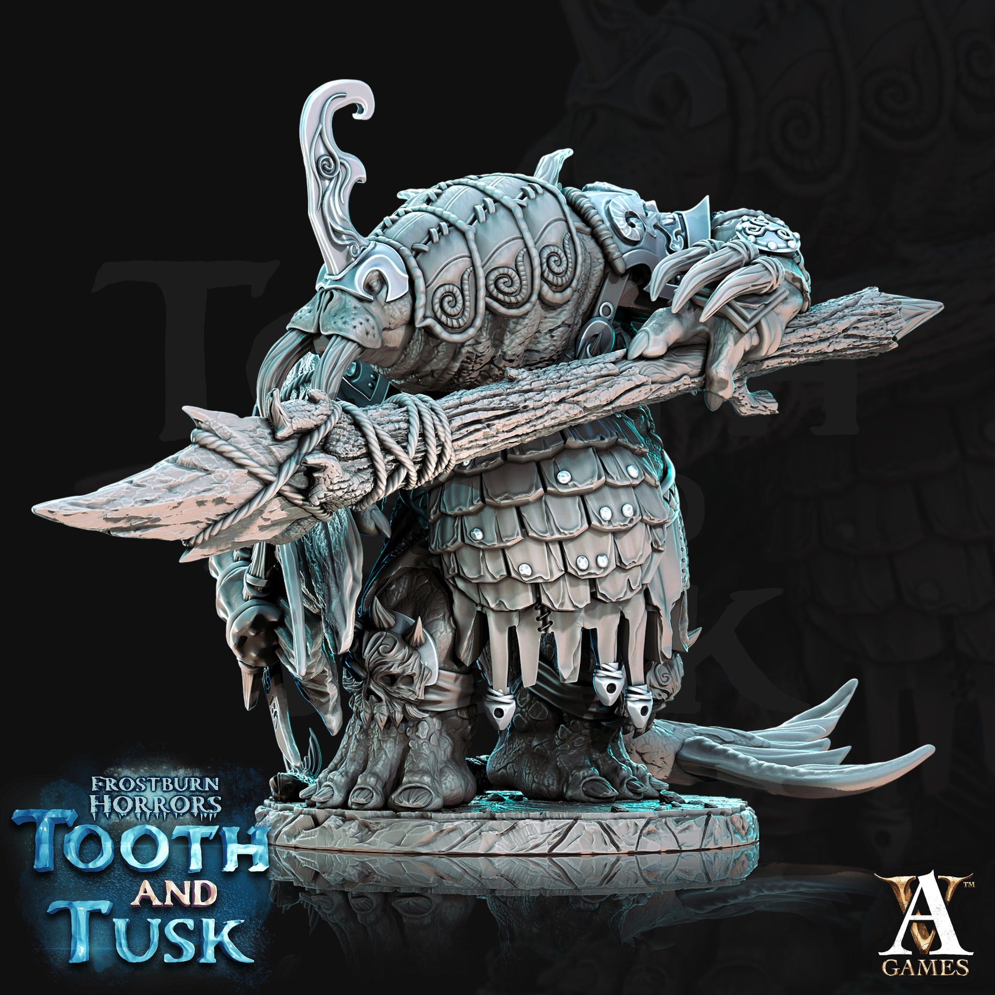 Odoben | Archvillain Games | Frostburn Horrors Tooth and Tusk | Fantasy | DnD | RPG | Tabletop | Gaming | Miniature | Frozen Monster | Bear
