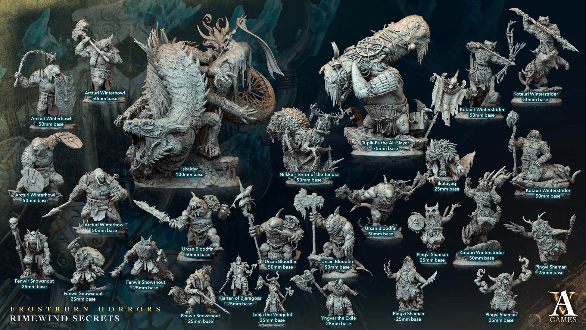 Iskaldyr | Archvillain Games | Frostburn Horrors - Rimewind Secrets | Fantasy | DnD | RPG | Tabletop | Gaming | Miniatures | BBEG | Dragon