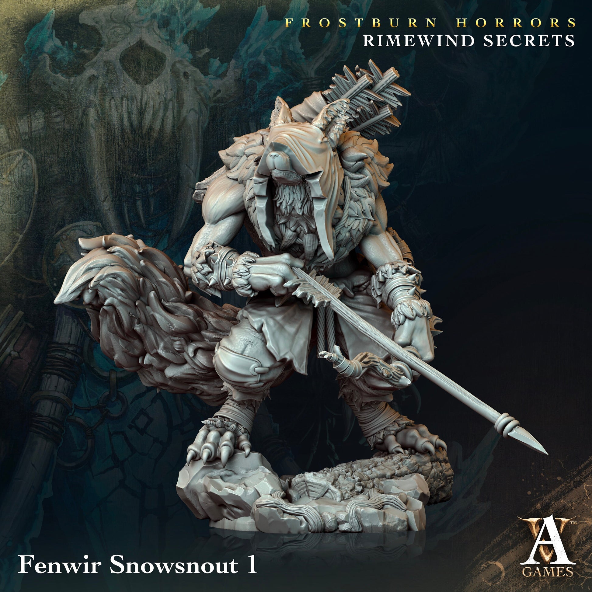 Fenwir Snowsnout | Archvillain Games | Frostburn Horrors - Rimewind Secrets | Fantasy | DnD | RPG | Tabletop | Gaming | Miniatures | Beast