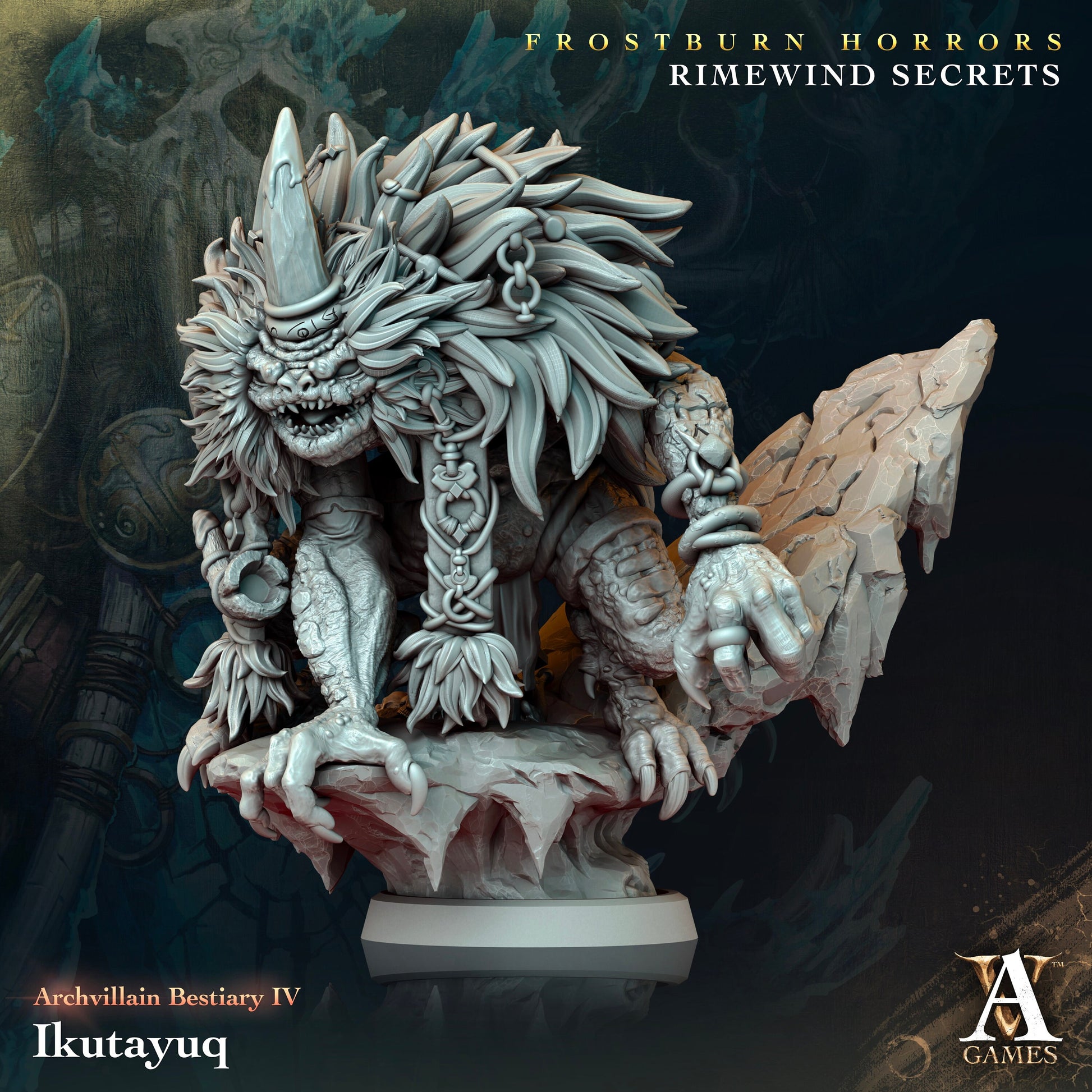 Ikutayuq | Archvillain Games | Frostburn Horrors - Rimewind Secrets | Fantasy | DnD | RPG | Tabletop | Gaming | Miniatures | Beast | Shaman