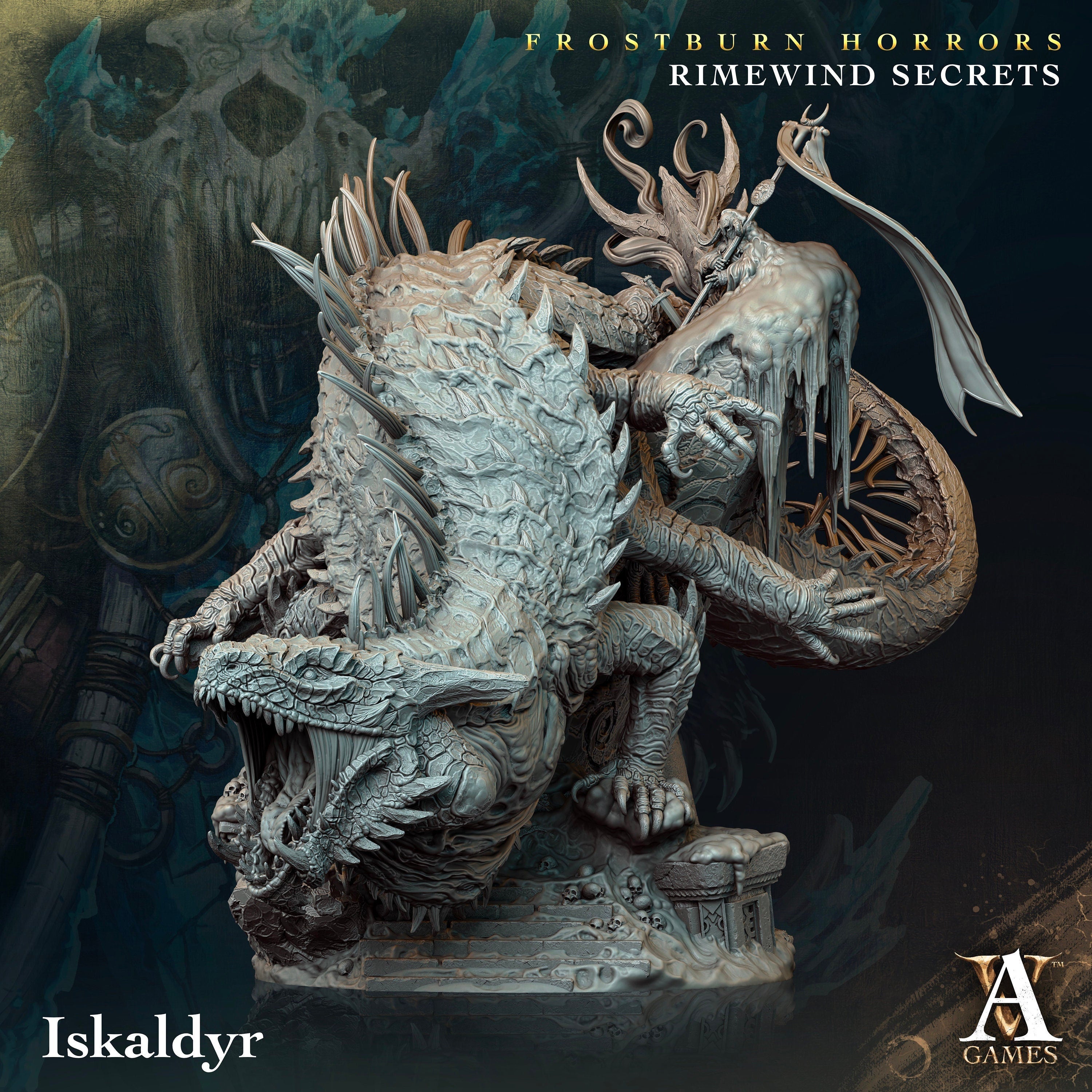 Iskaldyr | Archvillain Games | Frostburn Horrors - Rimewind Secrets | Fantasy | DnD | RPG | Tabletop | Gaming | Miniatures | BBEG | Dragon