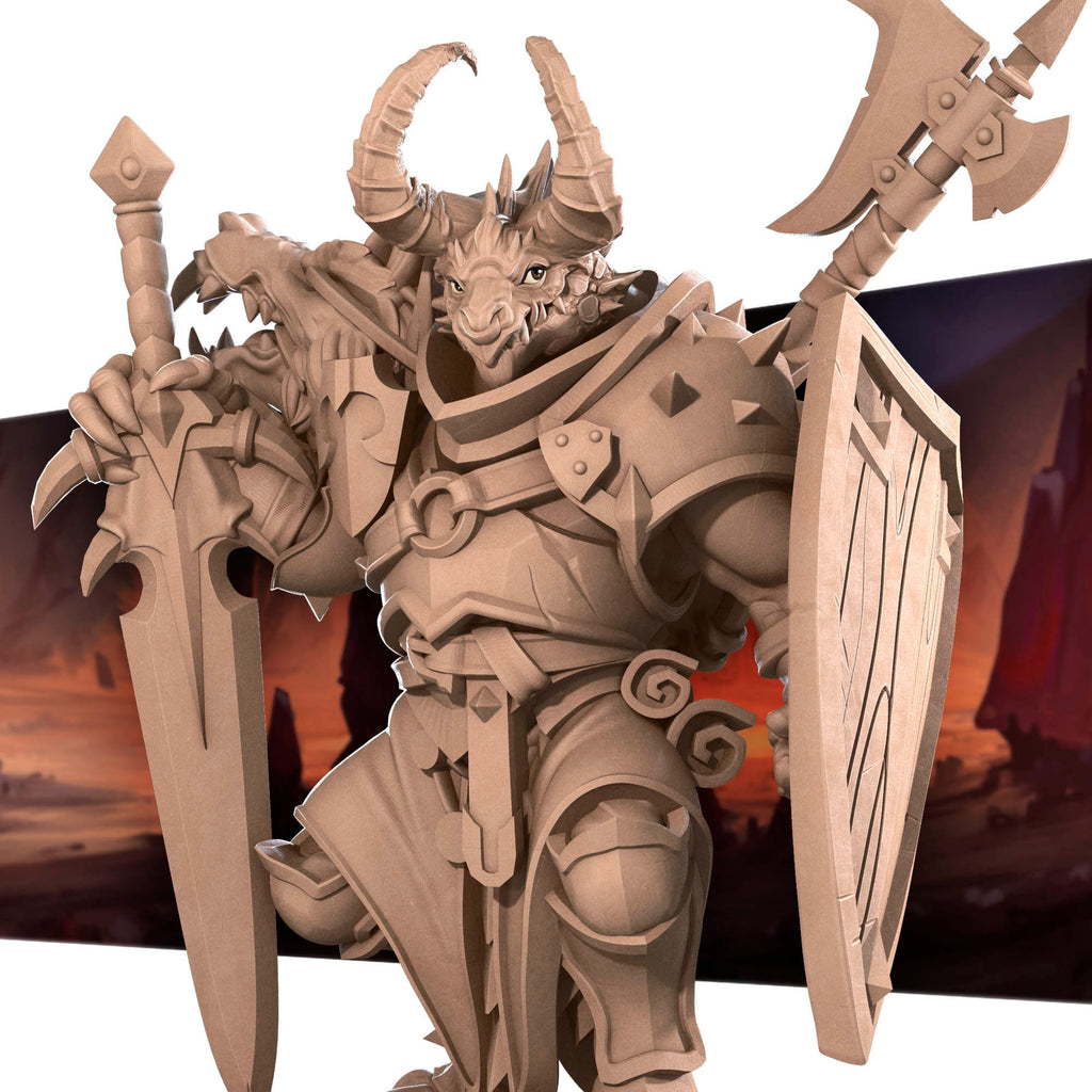 Dragonborn Fighter | Bite the Bullet | Dragonborns Pt 2 | Fantasy | DnD | RPG | Tabletop | Gaming | Miniature | Character Model | Dragonborn