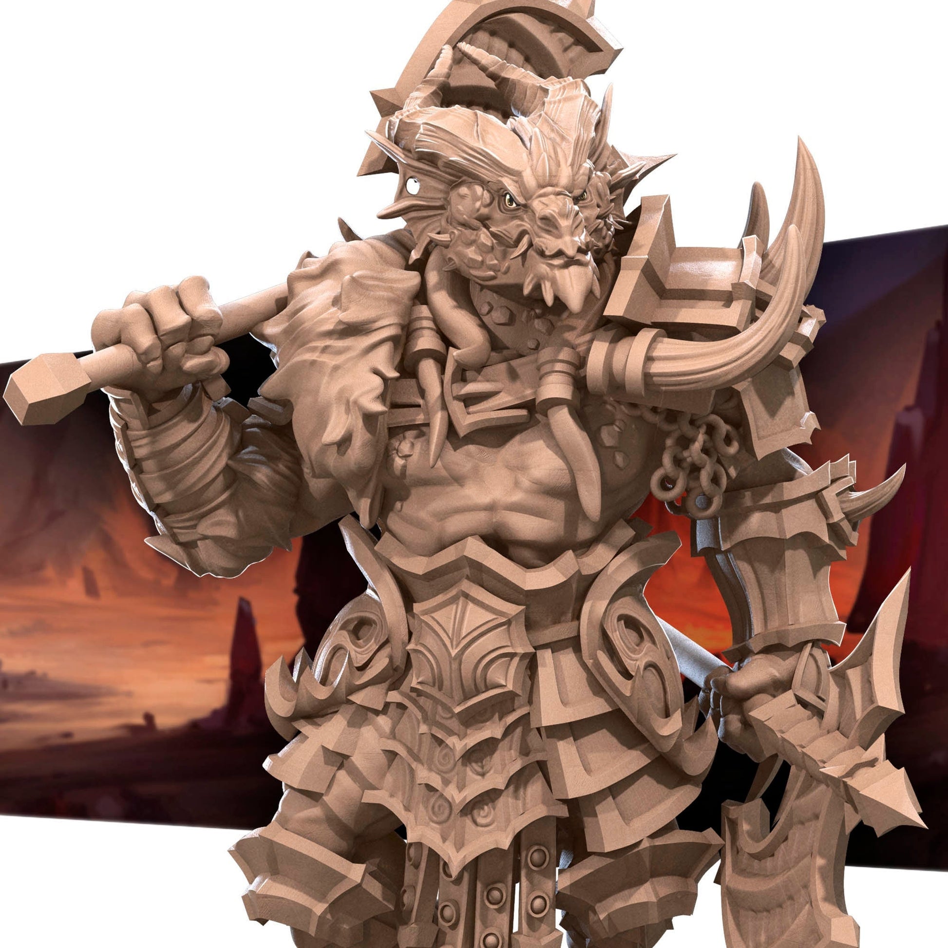 Dragonborn Barbarian | Bite the Bullet | Dragonborns Pt 2 | Fantasy | DnD RPG | Tabletop | Gaming | Miniature | Character Model | Dragonborn