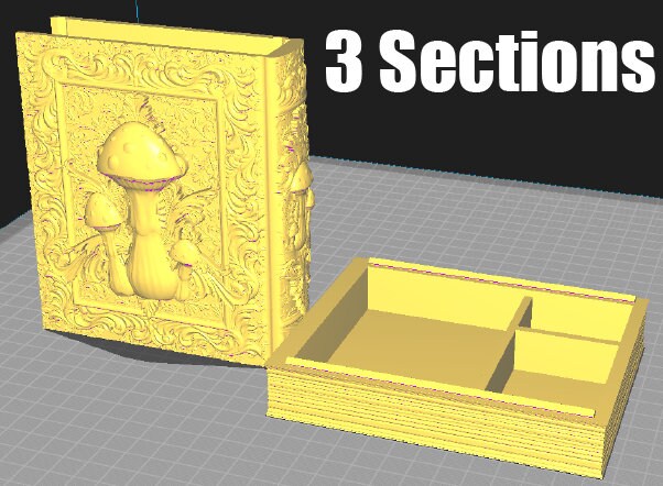 Mushroom Tome - Perfect for cards, dice, and minis | Fates End | Fantasy | DnD | RPG | Roleplay Gaming | MTG Magic Card Box | Jewelry Box