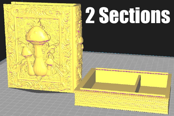 Mushroom Tome - Perfect for cards, dice, and minis | Fates End | Fantasy | DnD | RPG | Roleplay Gaming | MTG Magic Card Box | Jewelry Box