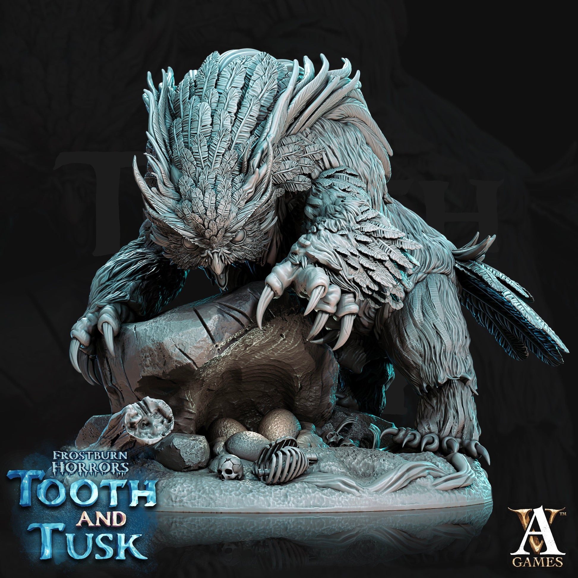 Owlbears | Archvillain Games | Frostburn Horrors Tooth and Tusk | Fantasy | DnD | RPG | Tabletop | Gaming | Miniatures | Frozen Monster