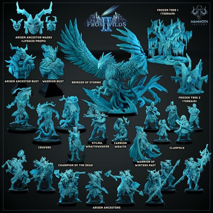 Warrior of Winters Past  | Mammoth Factory | Frostwilds Pt 2 | Fantasy | DnD | RPG | Tabletop | Gaming | Miniatures | Character Model