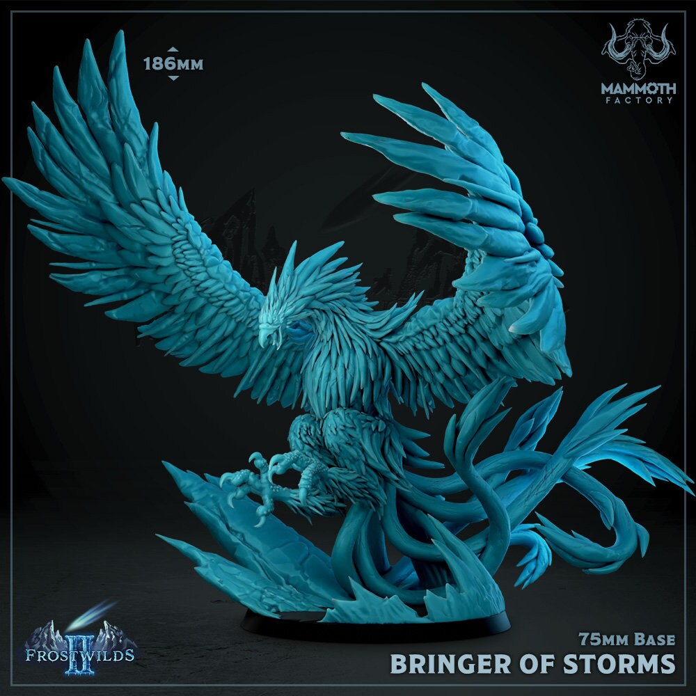 Bringer of Storms  | Mammoth Factory | Frostwilds Pt 2 | Fantasy | DnD | RPG | Tabletop | Gaming | Miniatures | Phoenix
