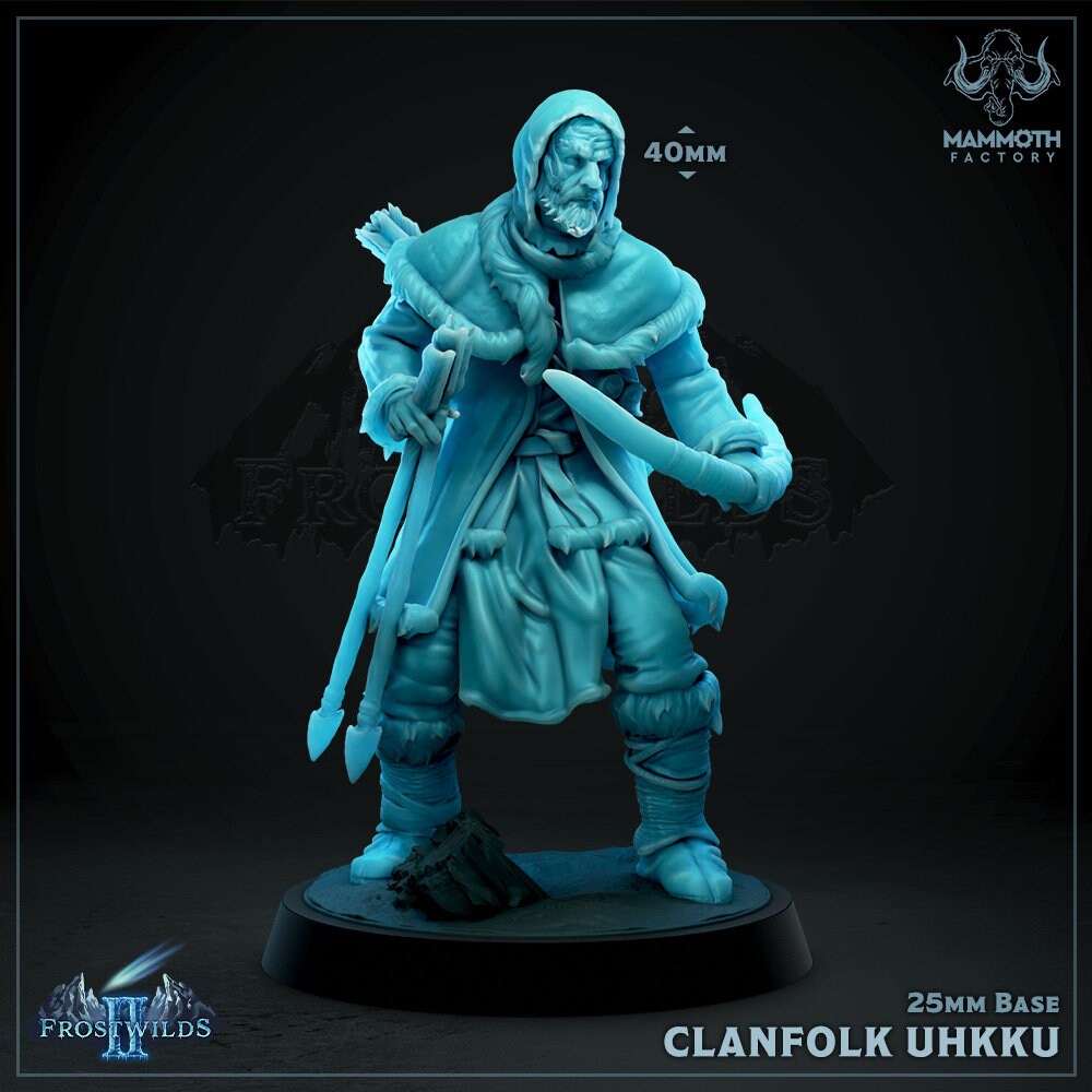 Clanfolk | Mammoth Factory | Frostwilds Pt 2 | Fantasy | DnD | RPG | Tabletop | Gaming | Miniatures | Character Model