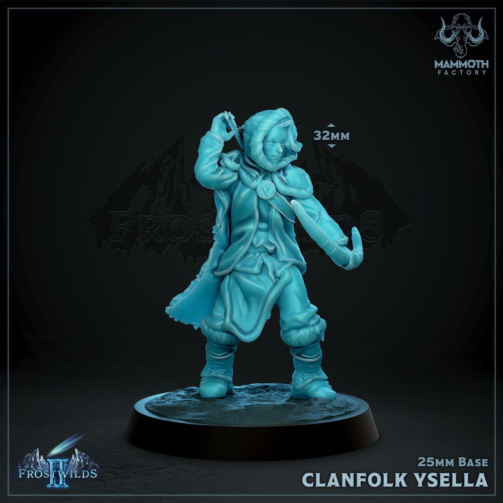 Clanfolk | Mammoth Factory | Frostwilds Pt 2 | Fantasy | DnD | RPG | Tabletop | Gaming | Miniatures | Character Model