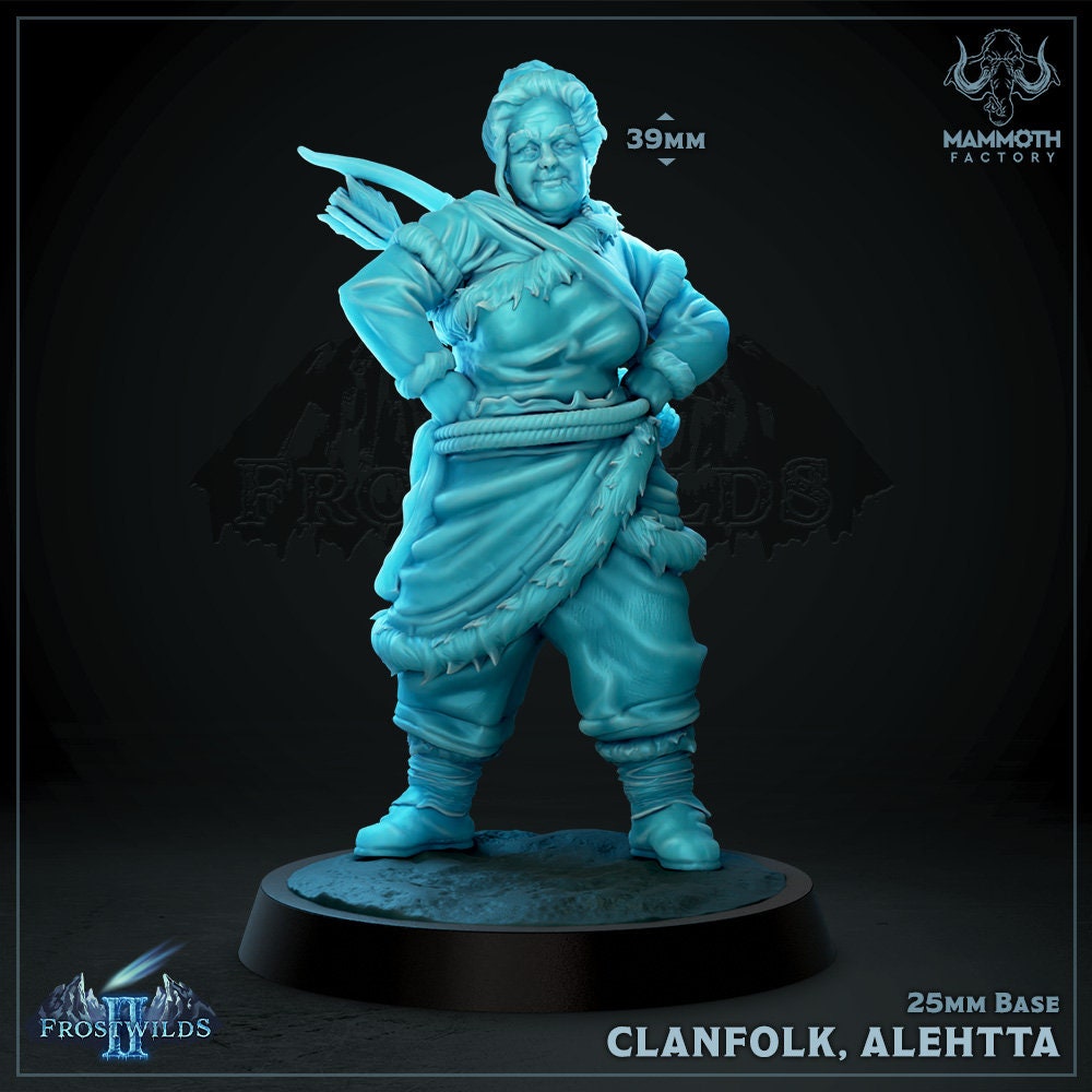 Clanfolk | Mammoth Factory | Frostwilds Pt 2 | Fantasy | DnD | RPG | Tabletop | Gaming | Miniatures | Character Model