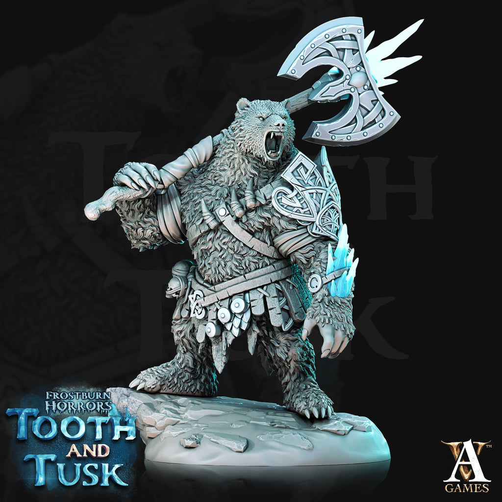 Arcturi | Archvillain Games | Frostburn Horrors Tooth and Tusk | Fantasy | DnD | RPG | Tabletop | Gaming | Miniature | Frozen Monster | Bear