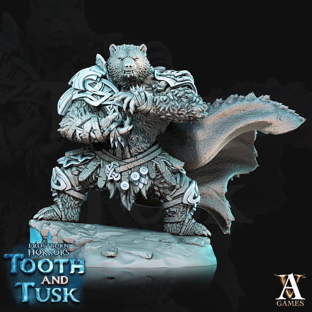 Arcturi | Archvillain Games | Frostburn Horrors Tooth and Tusk | Fantasy | DnD | RPG | Tabletop | Gaming | Miniature | Frozen Monster | Bear