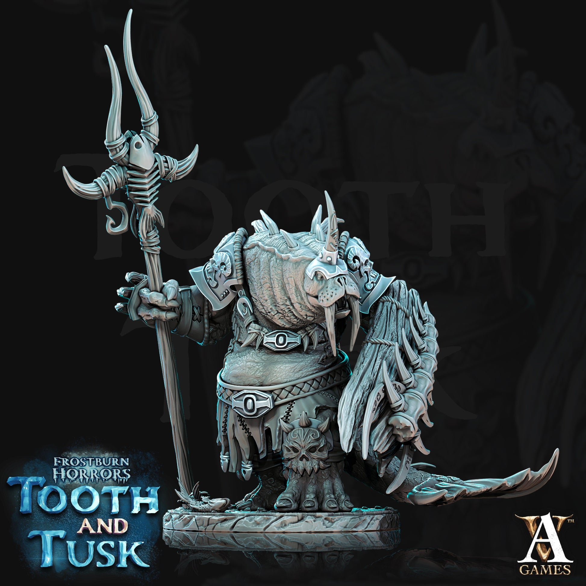 Odoben | Archvillain Games | Frostburn Horrors Tooth and Tusk | Fantasy | DnD | RPG | Tabletop | Gaming | Miniature | Frozen Monster | Bear