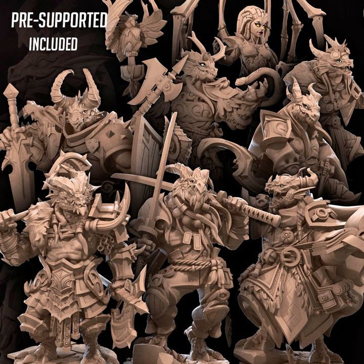 Dragonborn Ranger | Bite the Bullet | Dragonborns Pt 2 | Fantasy | DnD | RPG | Tabletop | Gaming | Miniature | Character Model | Dragonborn