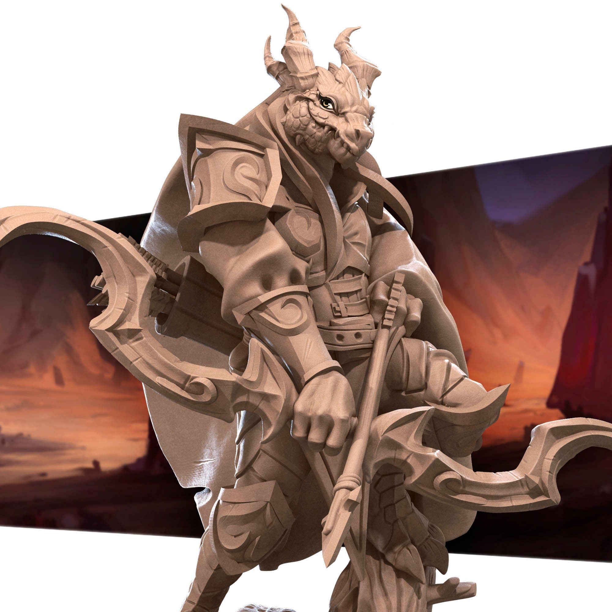 Dragonborn Ranger | Bite the Bullet | Dragonborns Pt 2 | Fantasy | DnD | RPG | Tabletop | Gaming | Miniature | Character Model | Dragonborn