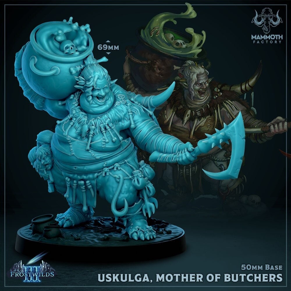 Mother of Butchers | Mammoth Factory | Frostwilds Pt 3 | Fantasy | DnD | RPG | Tabletop | Gaming | Miniatures | Ogre