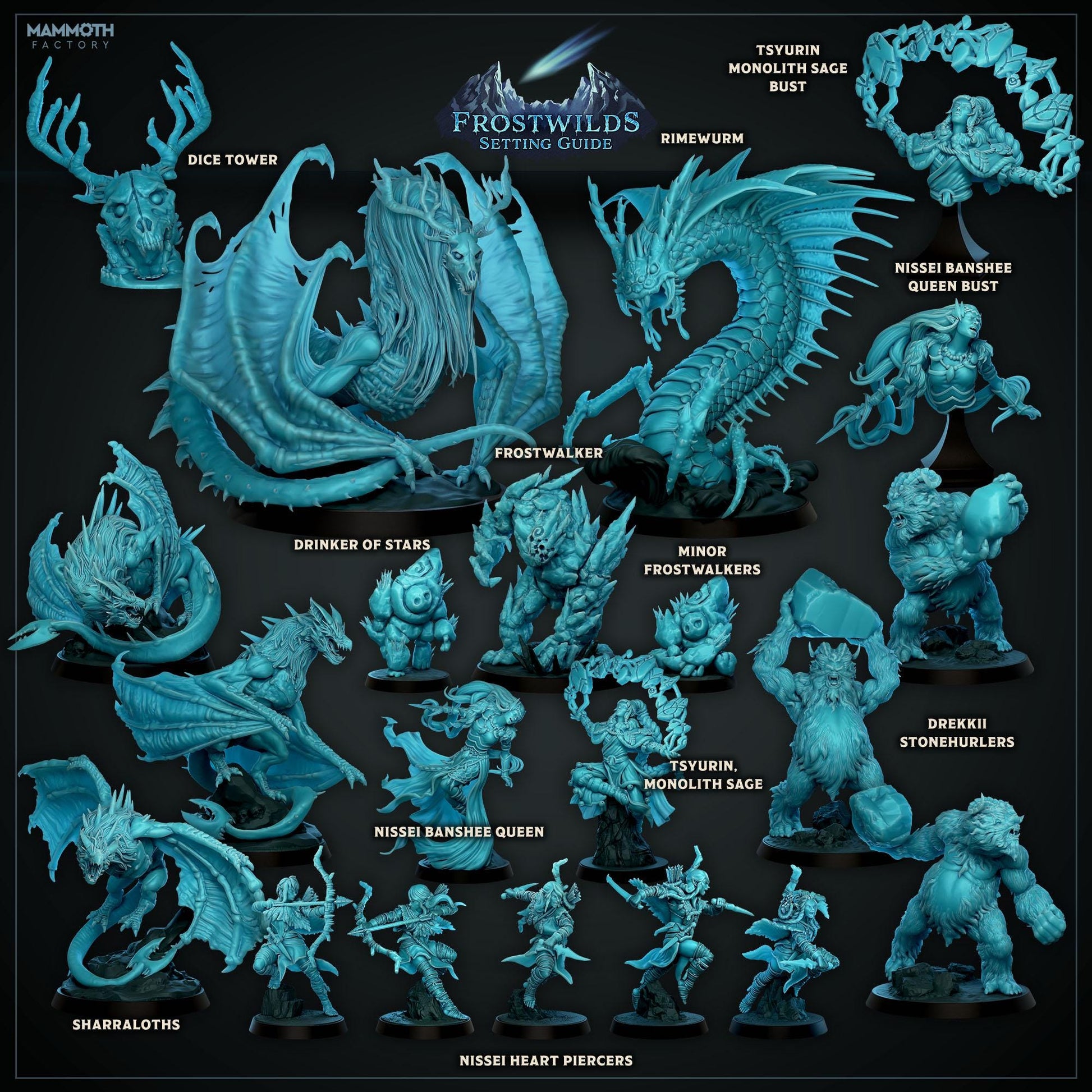 Drinker of Stars | Mammoth Factory | Frostwilds Setting | Fantasy | DnD | RPG | Tabletop | Gaming | Miniatures | Dragon