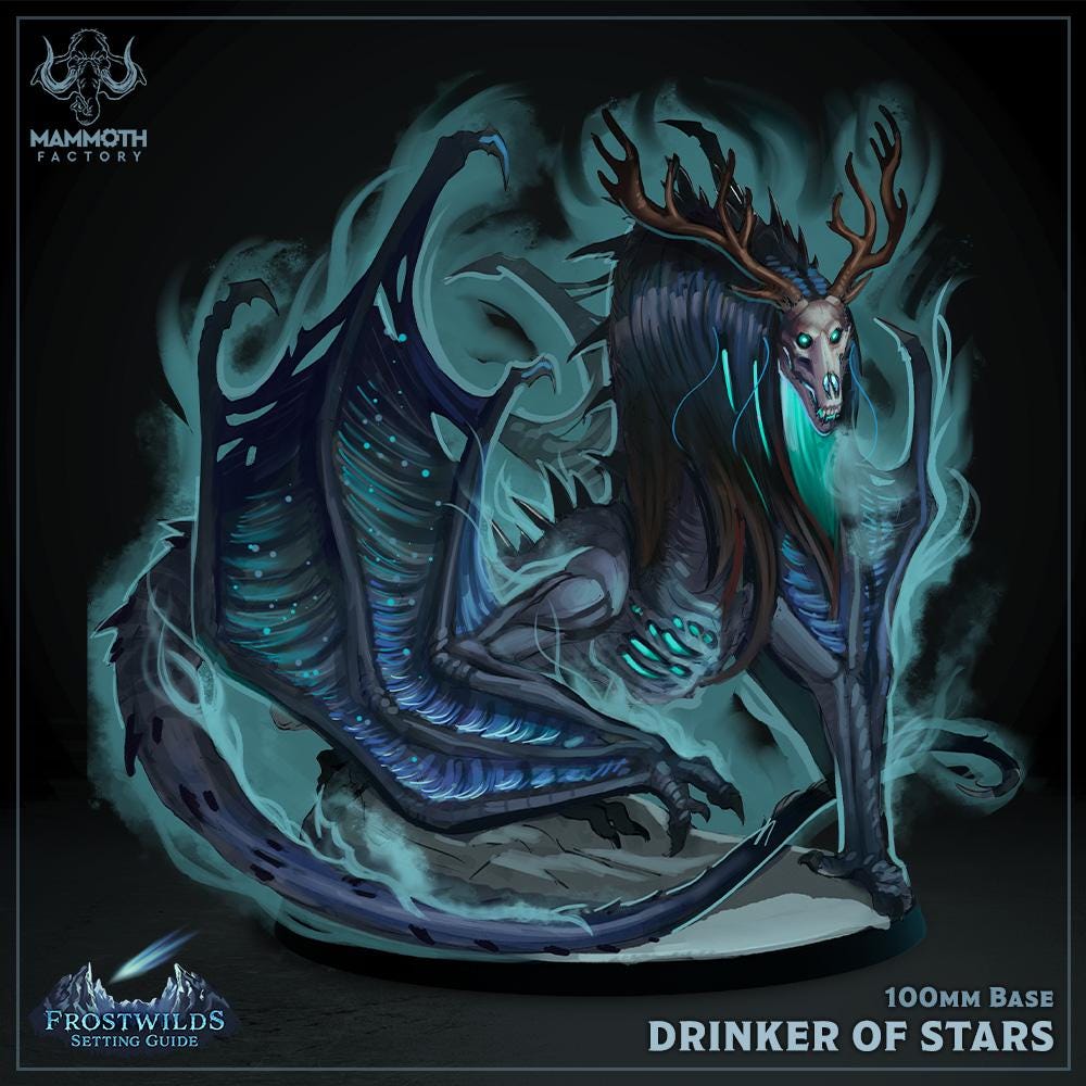 Drinker of Stars | Mammoth Factory | Frostwilds Setting | Fantasy | DnD | RPG | Tabletop | Gaming | Miniatures | Dragon