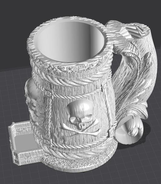 Pirate Tankard - Can Holder Dice Tower & Dice Storage | Fates End | Roleplay Games | Gamer Gift | Captain Tankard