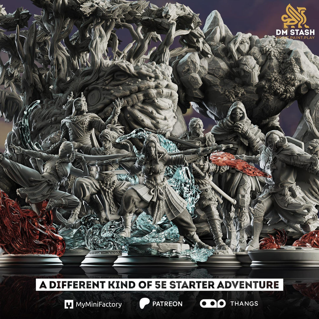 Hudin the Summer Breeze | DM Stash | War of the Elements | Fantasy | DnD | RPG| Tabletop | Miniature | Character Model | Fighter