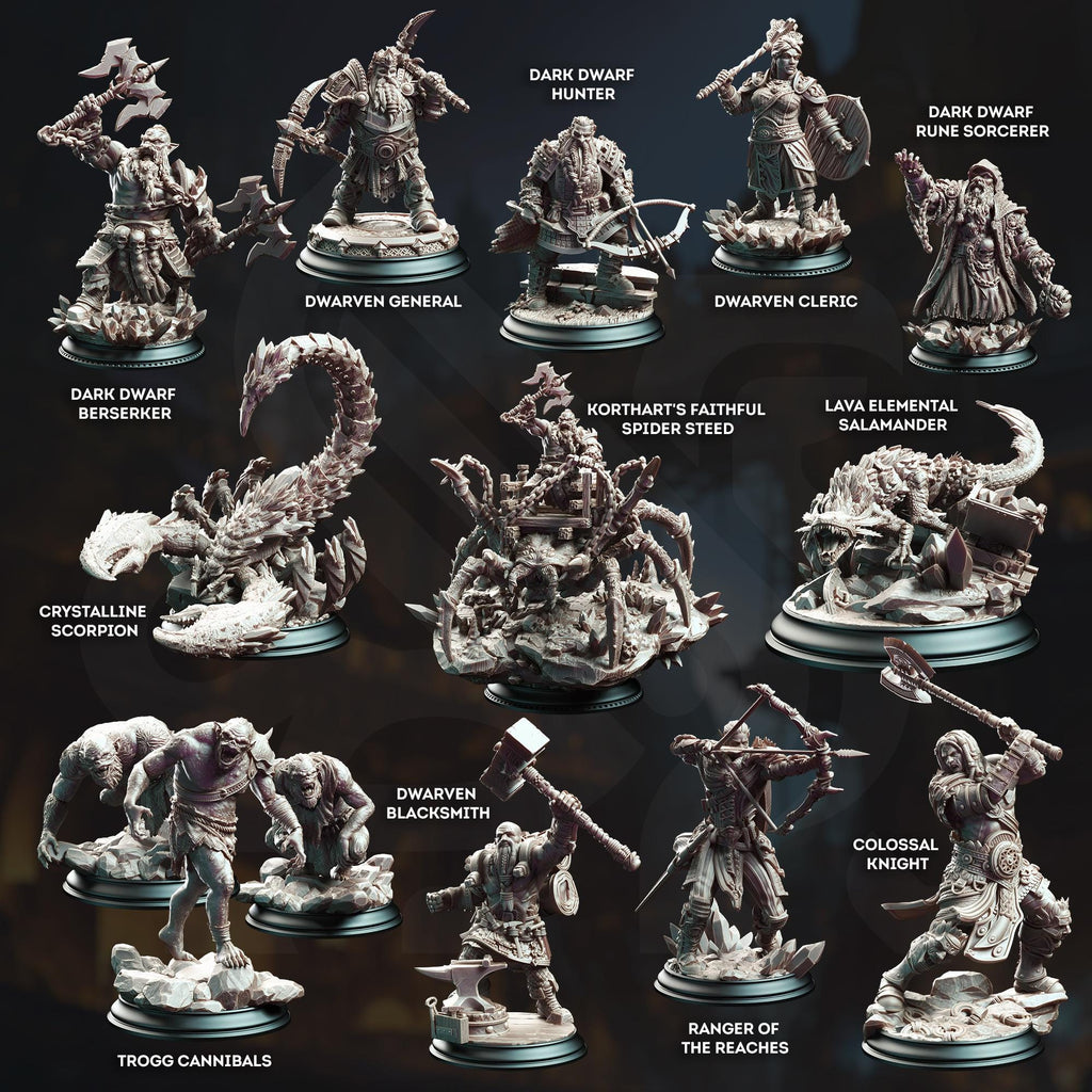 Shiasirix | DM Stash | Dwarves of the Deep | Fantasy | DnD | RPG | Tabletop | Gaming | Miniatures | Kortharts Faithful Spider Steed