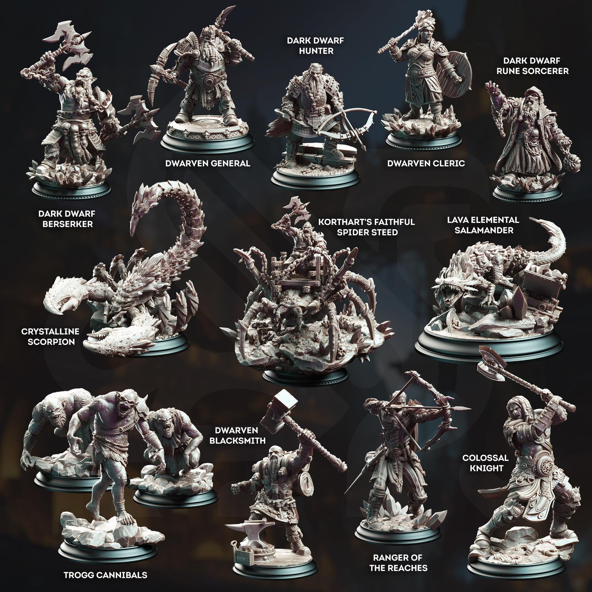 Shiasirix | DM Stash | Dwarves of the Deep | Fantasy | DnD | RPG | Tabletop | Gaming | Miniatures | Kortharts Faithful Spider Steed