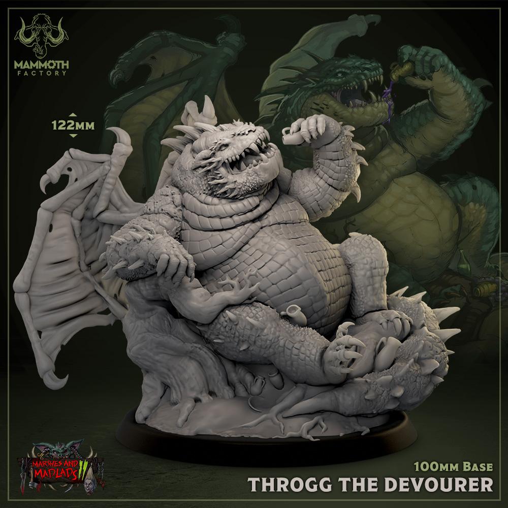 Throgg the Devourer | Mammoth Factory | Marshes & Madlads | Fantasy | DnD | RPG | Tabletop | Gaming | Miniatures | Devourer | BBEG