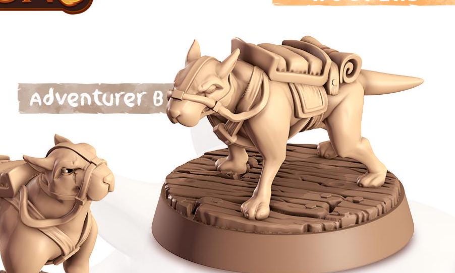 Bull Terrier Companion | Cast n Play | Companions | NPCs | RESIN | Fantasy | Horror | RPG | Gaming | Miniature | Character Pet Companion