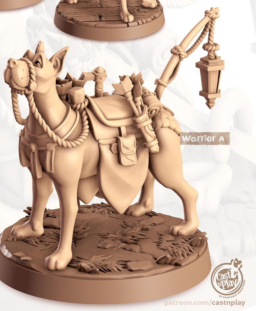 Great Dane Companion | Cast n Play | Companions | NPCs | RESIN | Fantasy | Horror | RPG | Gaming | Miniature | Character Pet Companion