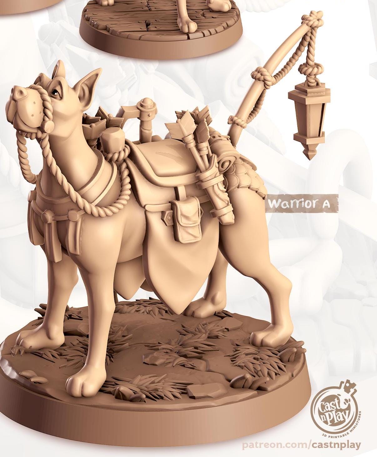 Great Dane Companion | Cast n Play | Companions | NPCs | RESIN | Fantasy | Horror | RPG | Gaming | Miniature | Character Pet Companion