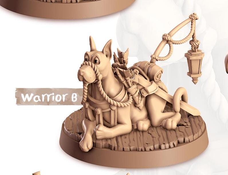 Great Dane Companion | Cast n Play | Companions | NPCs | RESIN | Fantasy | Horror | RPG | Gaming | Miniature | Character Pet Companion